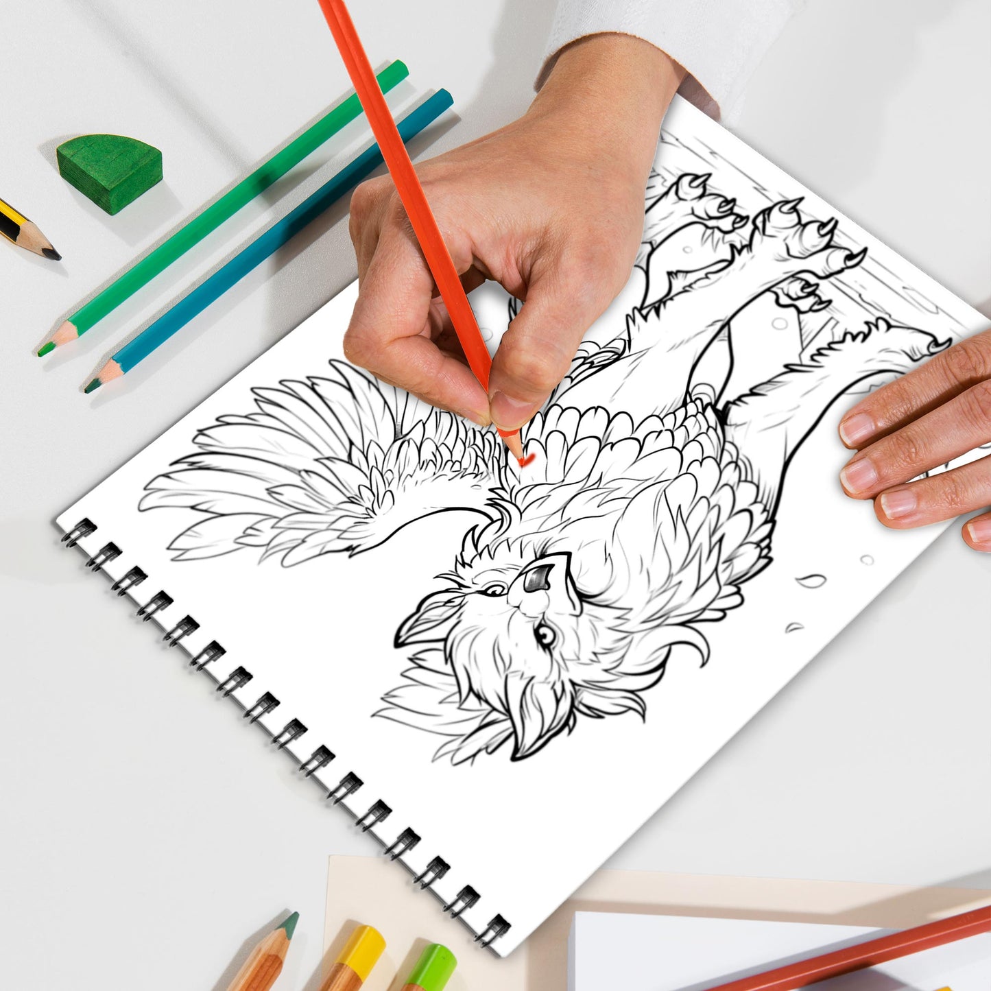 Mythical Creatures Spiral Bound Coloring Book, Fantastic Creatures for a Mythical Adventure, Perfect for Fans of Fantasy and Legendary Beasts