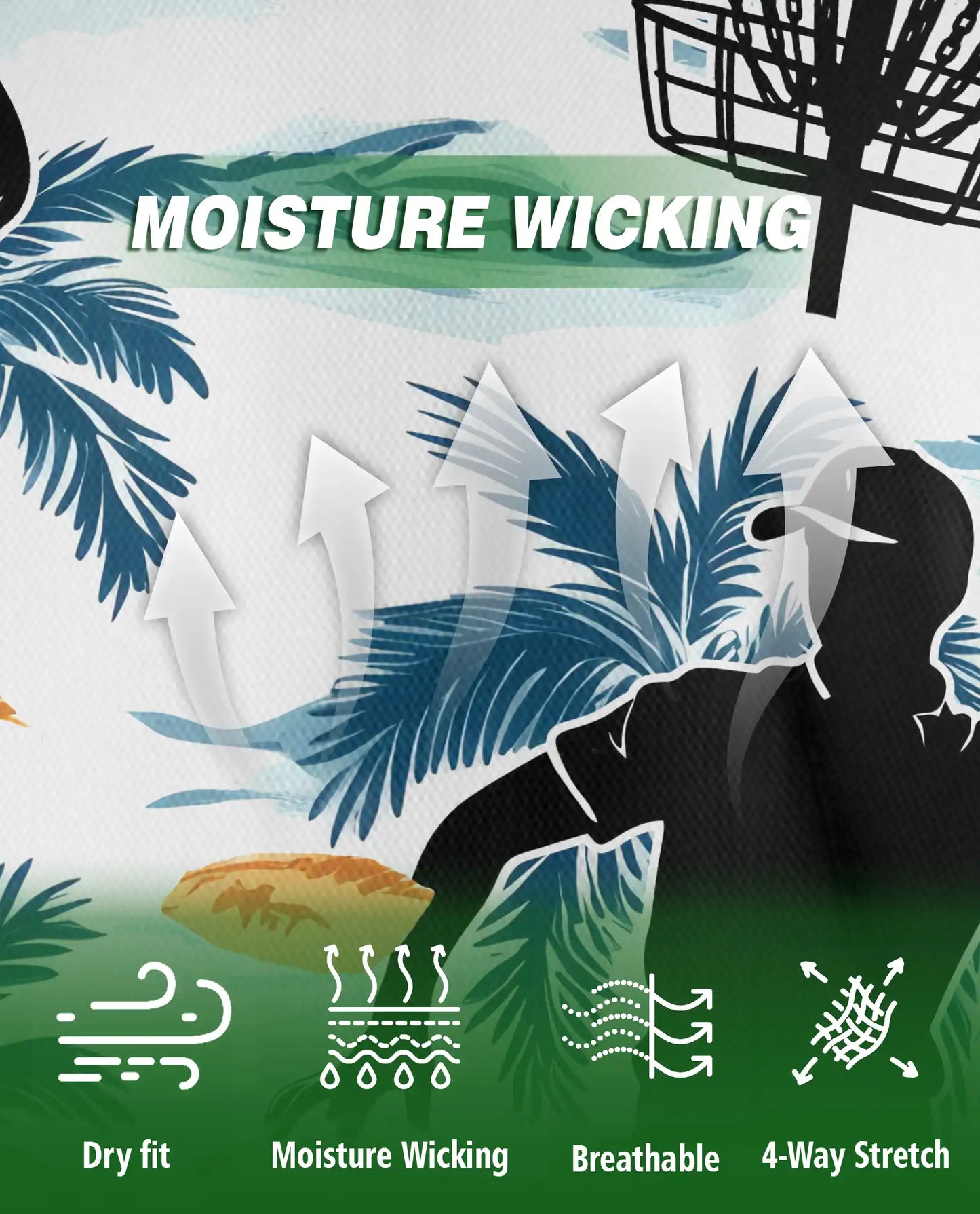 Disc Golf Tropical 3D Polo Shirt for Men – Island Sports Beach Style | Netecom