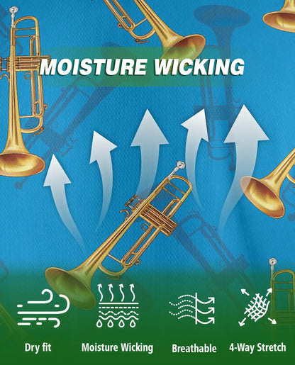 Trumpet Music Hawaiian 3D Polo Shirt for Men | Netecom