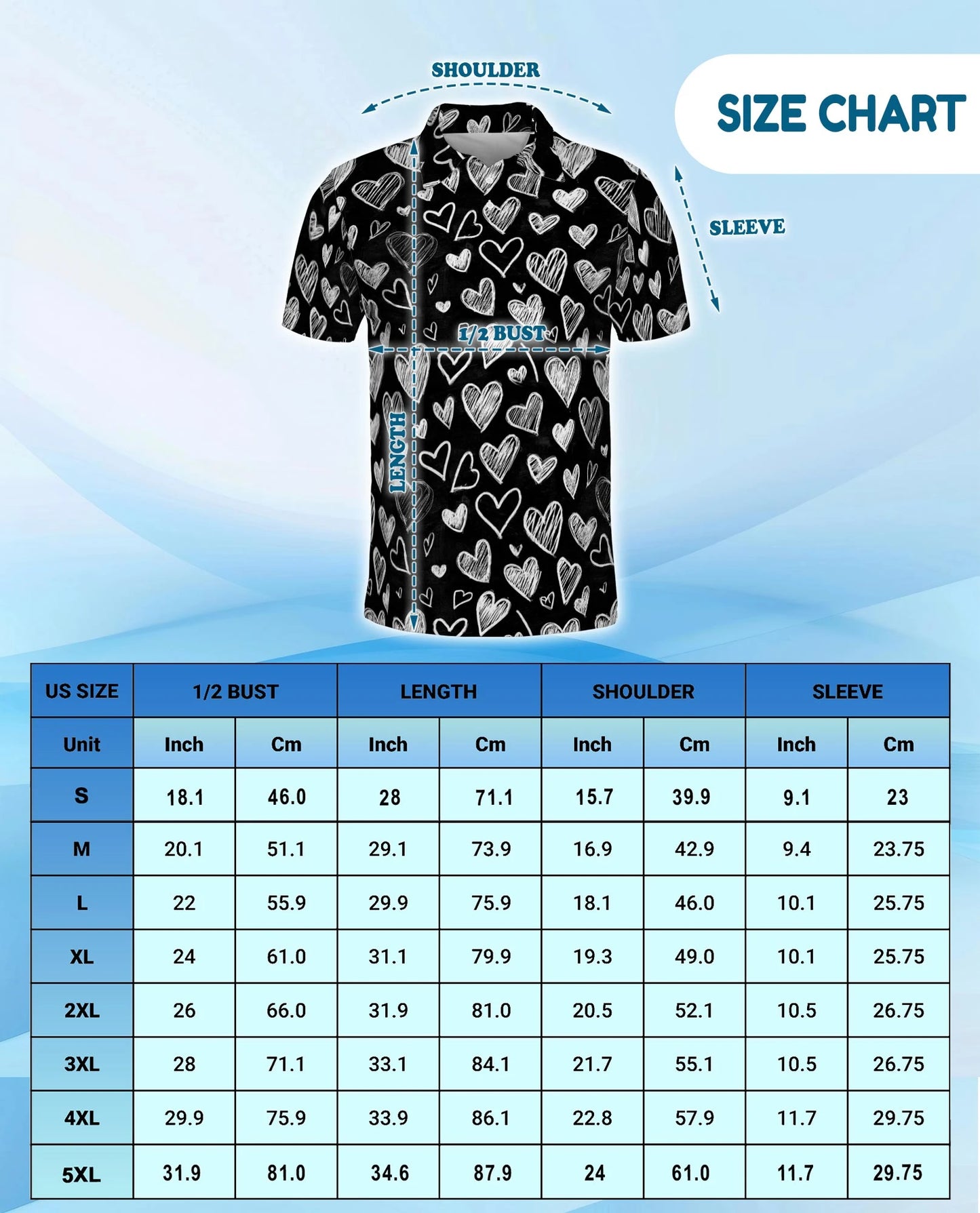 Love Heart Polo Shirt for Men – Romantic Valentine Style | Netecom