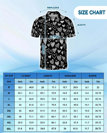 Love Heart Polo Shirt for Men – Romantic Valentine Style | Netecom