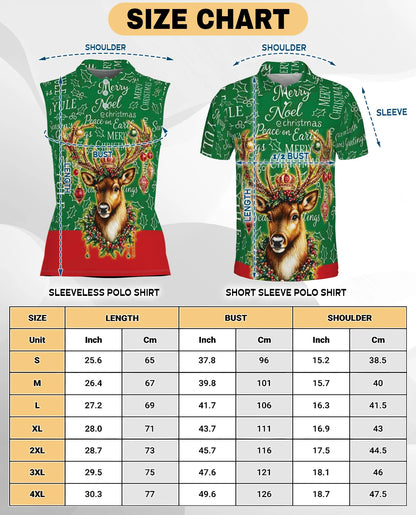 Santa Claus Sleeveless Polo Shirt for Women | Netecom