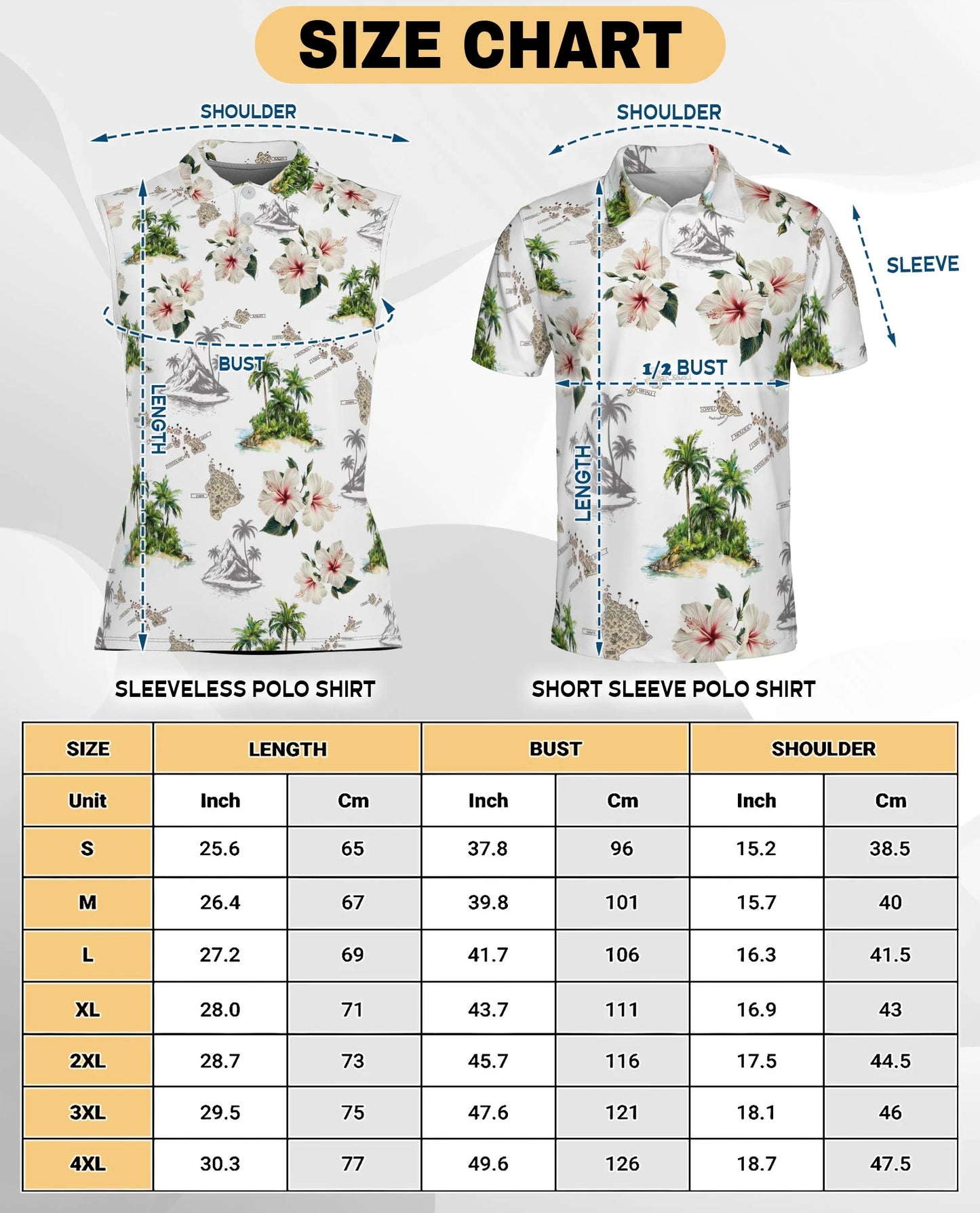 Tropical Floral Sleeveless Polo Shirt for Women | Netecom