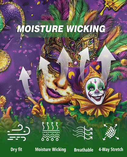 Mardi Gras Jester Hawaiian Polo Shirt | Netecom
