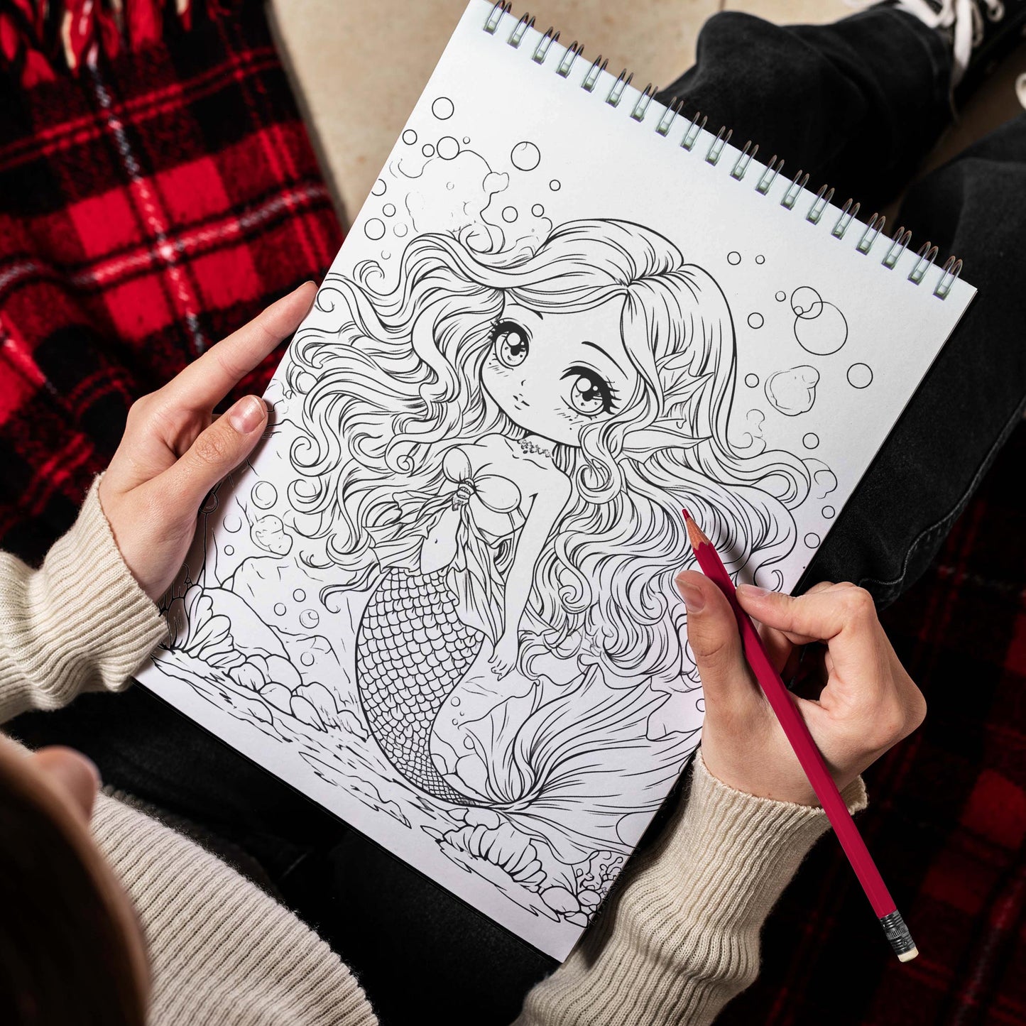 Pop Manga Mermaid Spiral Bound Coloring Book, Unleash Your Artistic Talents in the Oceanic Adventure with 30 Charming Pop Manga Mermaid Coloring Pages for Coloring Enthusiasts to Embrace the Unique Style and Grace of Anime Mermaids