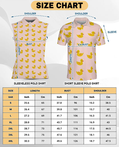 Cute Yellow Duck Sleeveless Polo Shirt for Women | Netecom