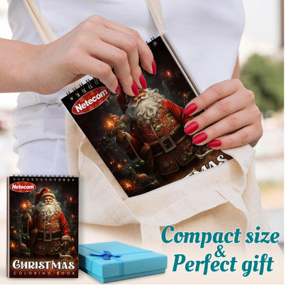 Netecom Christmas Spiral Coloring Book For Adults