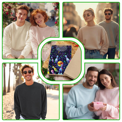 Bowling Pattern Sweatshirt, 3D All Over Print Bowling Ball & Pins Crewneck Pullover for Men Women, Bowler Gift - Netecom
