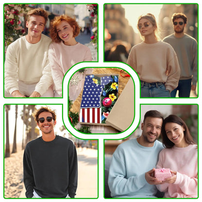 Bowling Tropical USA Sweatshirt, 3D All Over Print Patriotic Bowling Crewneck Pullover for Men Women, Bowler Gift - Netecom