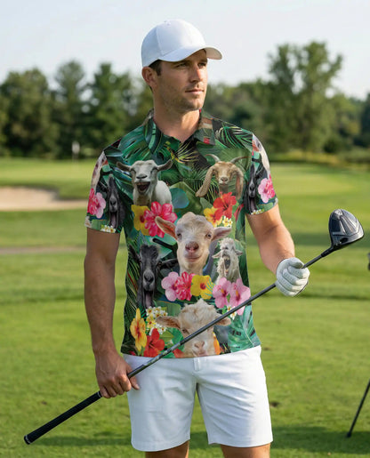 Funny Goat Hawaiian Polo Shirt | Netecom