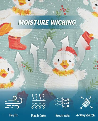 Christmas Duck Polo Shirt - Cute Holiday Winter Style | Netecom