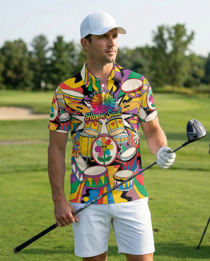 Hippie Drum Music Polo Shirt | Netecom