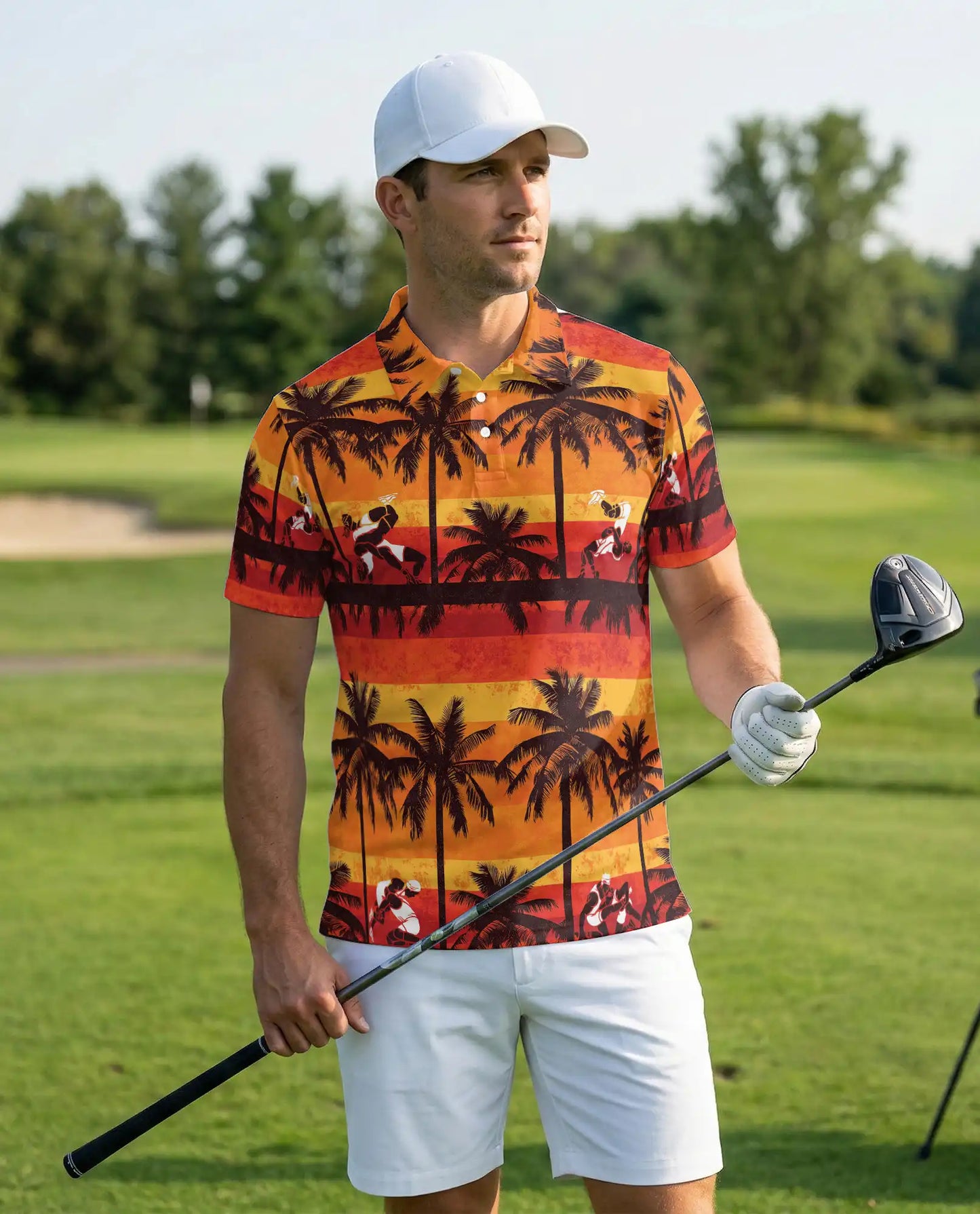 Sunset Hawaiian Surf Polo Shirt – Tropical Beach Style | Netecom