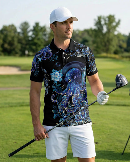 Blue Octopus Polo Shirt | Netecom