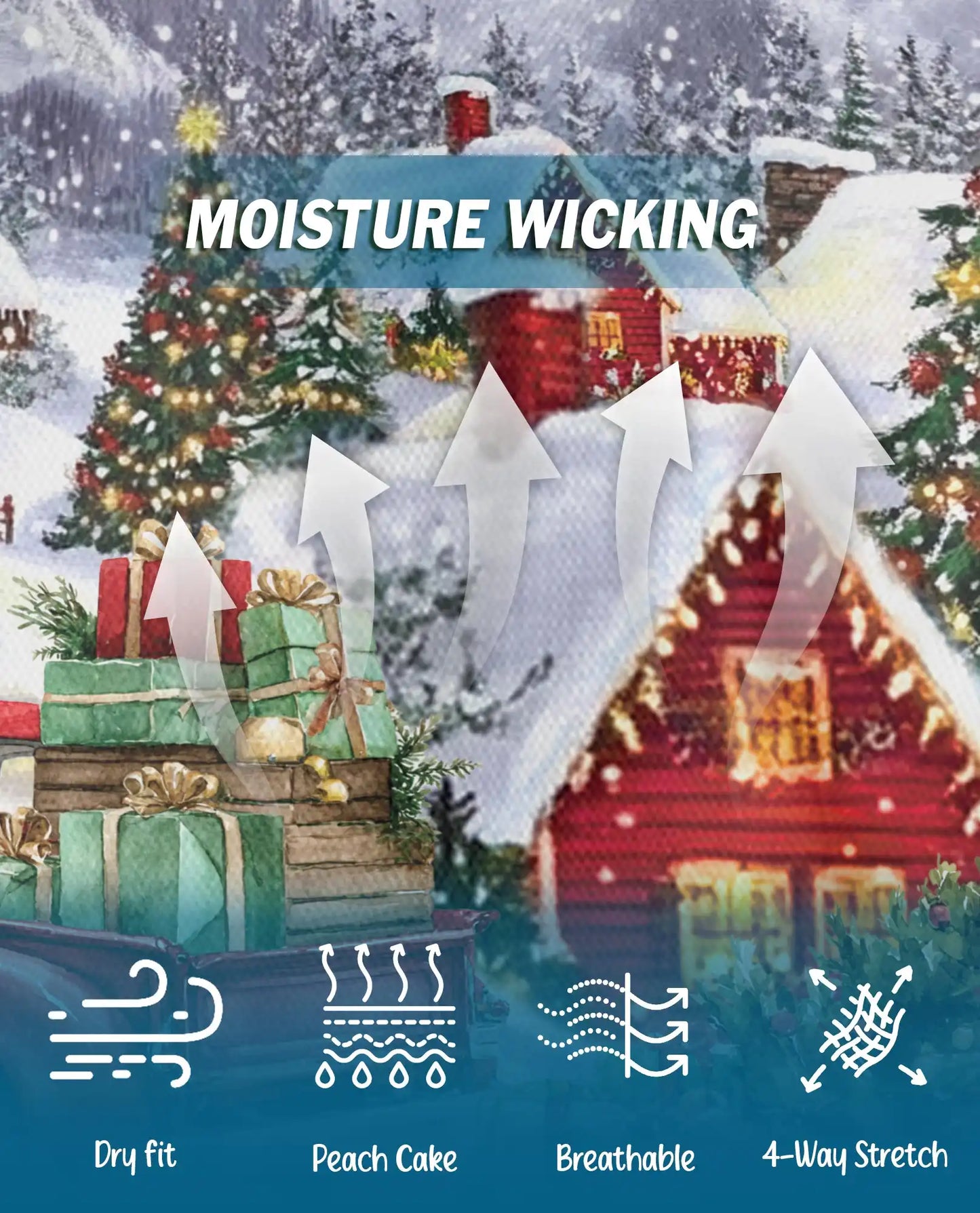 Vintage Christmas Truck 3D Polo Shirt for Men – Santa Holiday Village Style | Netecom