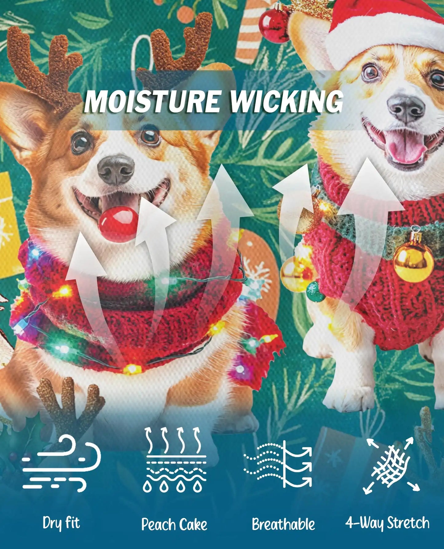 Christmas Corgi Polo Shirt - Festive Holiday Dog Style | Netecom