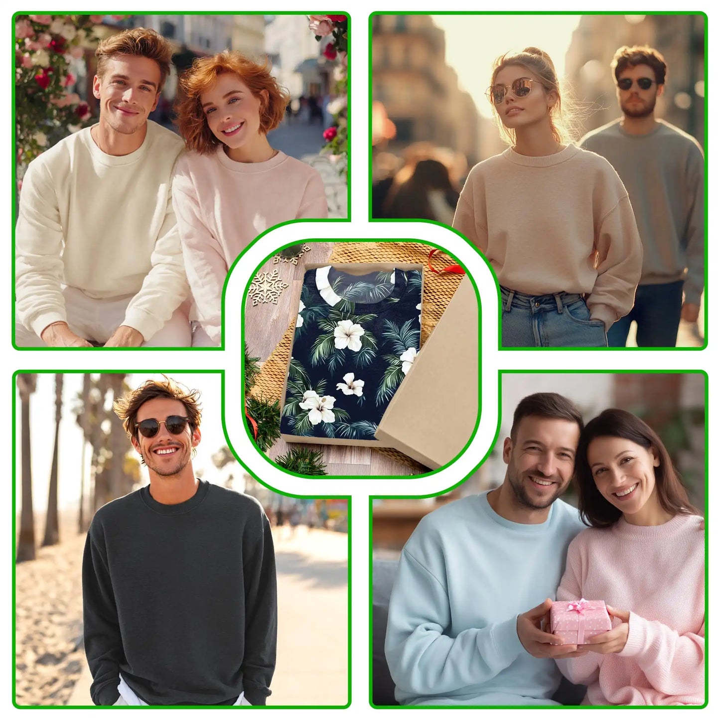 Hibiscus Island Sweatshirt, 3D All Over Print Tropical Floral Beach Crewneck Pullover for Men Women, Island Lover Gift - Netecom