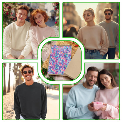 Neon Flower Sweatshirt, 3D All Over Print Psychedelic Floral Crewneck Pullover for Men Women, Colorful Flower Lover Gift - Netecom