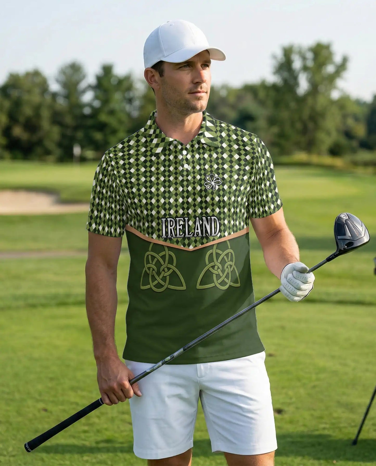 Ireland Shamrock Celtic 3D Polo Shirt | Netecom