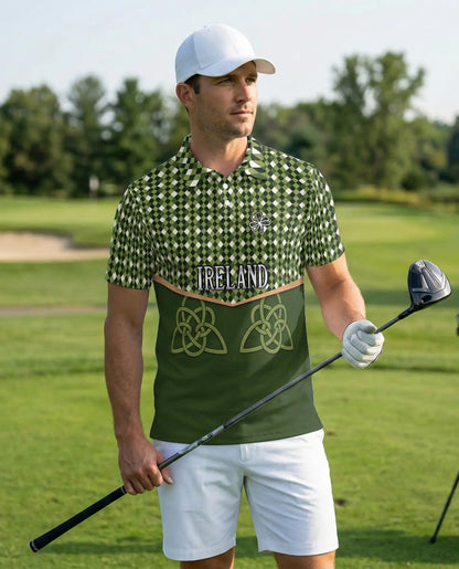 Ireland Shamrock Celtic 3D Polo Shirt | Netecom