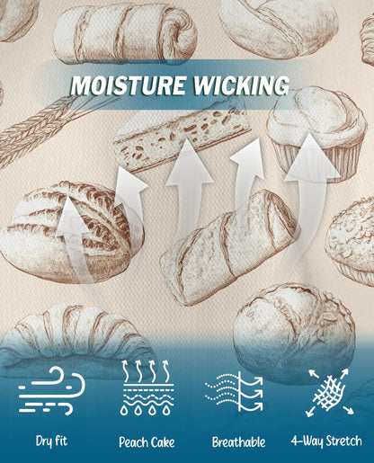 Bread Pattern Polo Shirt for Men – Funny Food Lover Style | Netecom