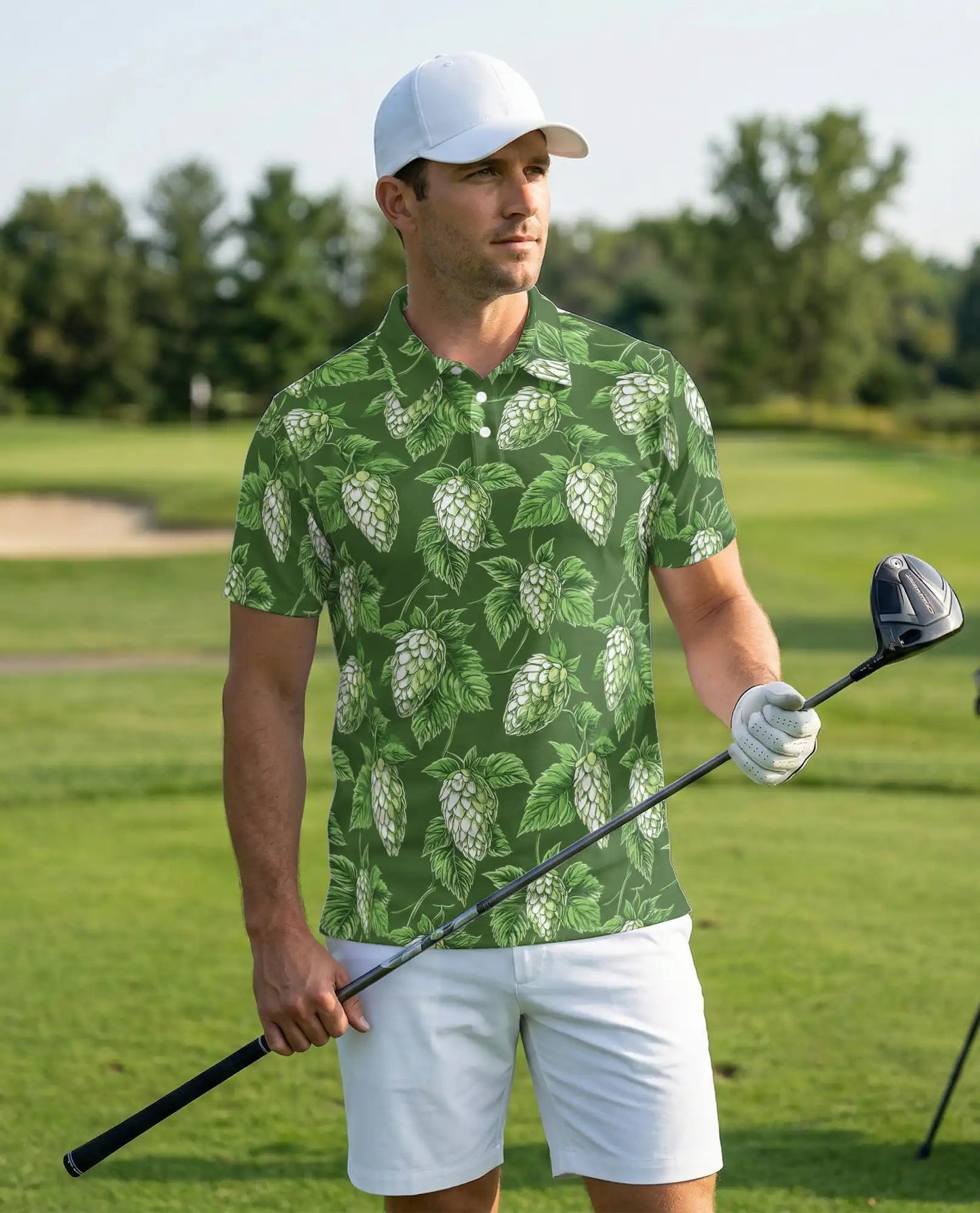Hop Leaf Green Polo Shirt | Netecom