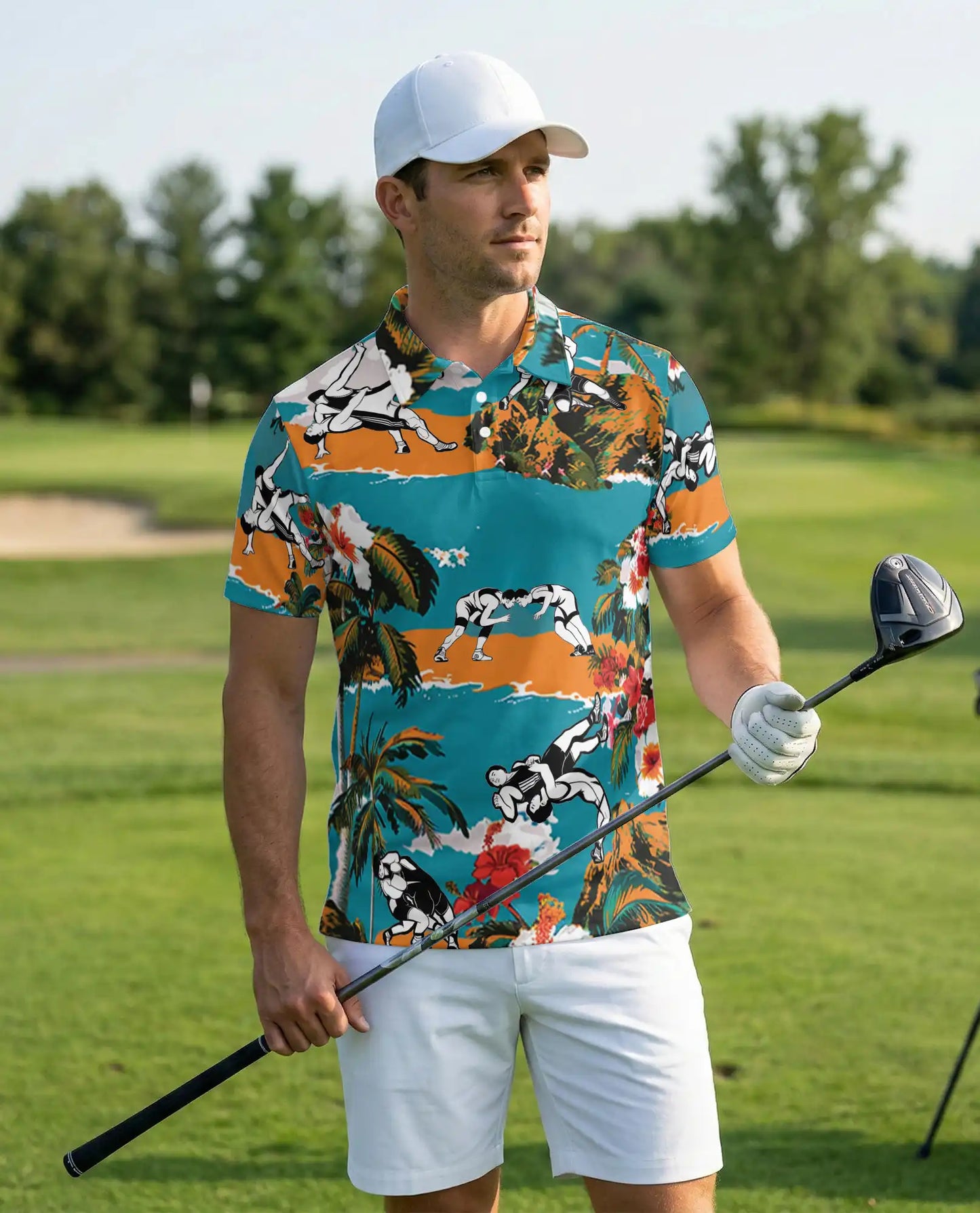 Wrestling Tropical Polo Shirt | Netecom