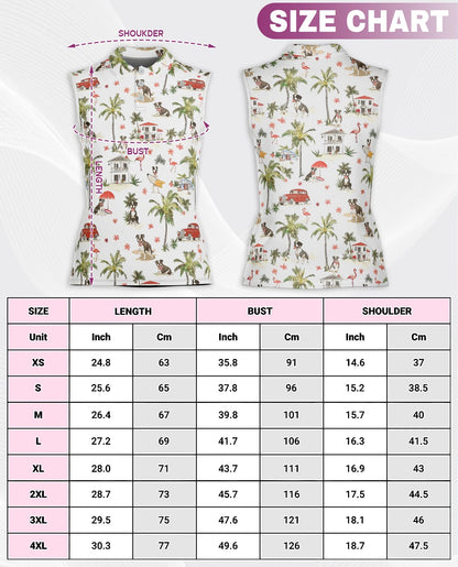 Staffordshire Bull Terrier Sleeveless Polo Shirt for Women – Dog Lover Style | Netecom