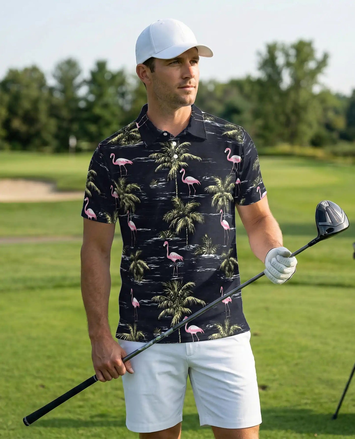 Flamingo Tropical Polo Shirt for Men – Island Beach Style | Netecom