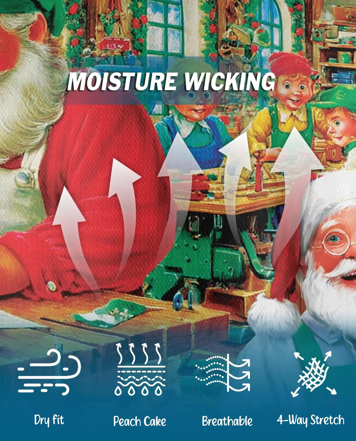 Santa Workshop 3D Polo Shirt for Men | Netecom
