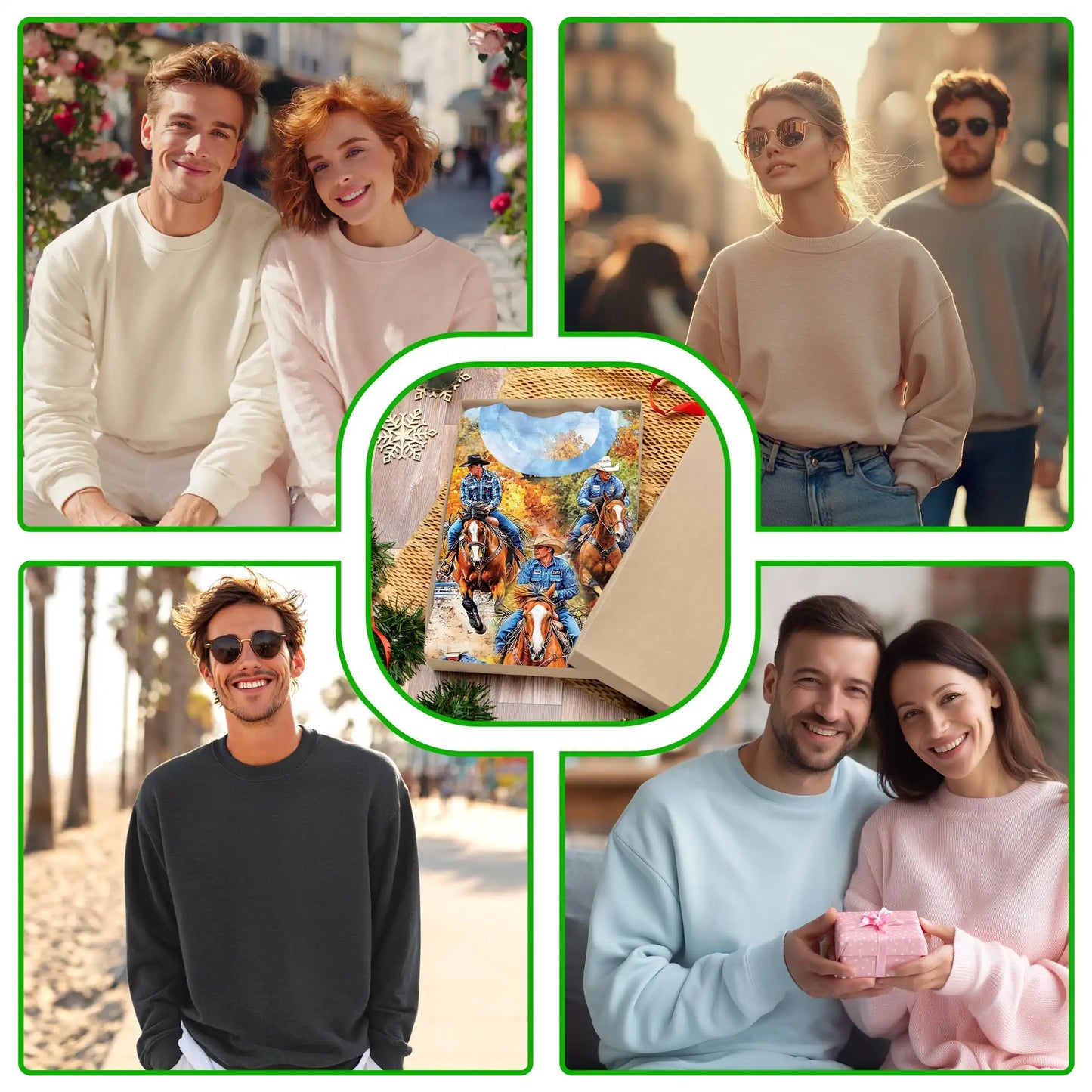 Rodeo Cowboy Sweatshirt, 3D All Over Print Western Cowboy Crewneck Pullover for Men Women, Rodeo Lover Gift - Netecom