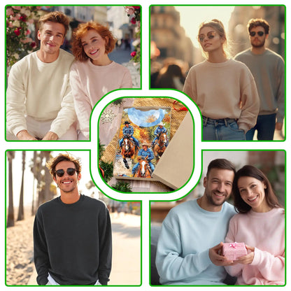 Rodeo Cowboy Sweatshirt, 3D All Over Print Western Cowboy Crewneck Pullover for Men Women, Rodeo Lover Gift - Netecom