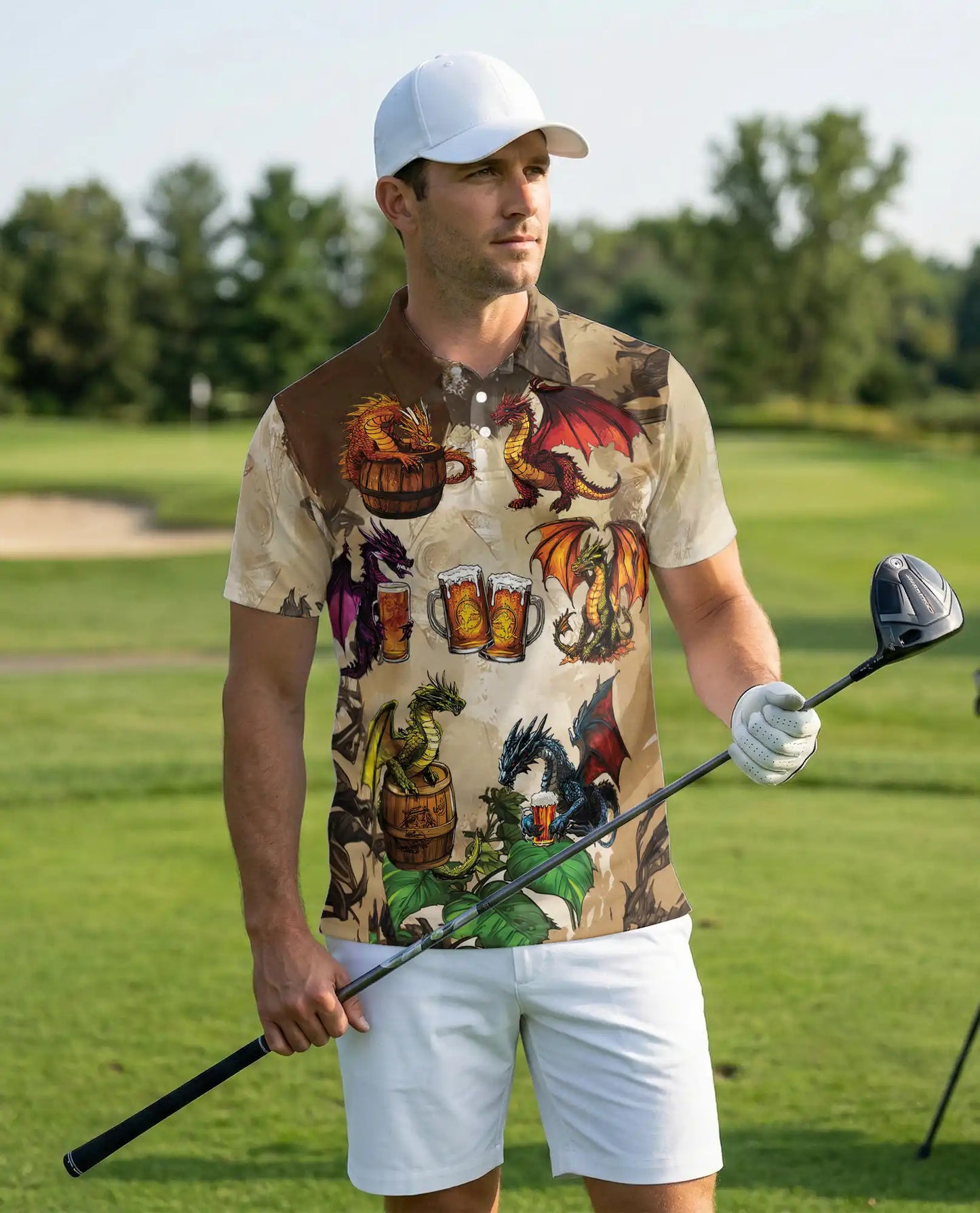 Dragon Beer Fantasy 3D Polo Shirt for Men | Netecom