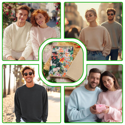 Flower Ephemera Sweatshirt, 3D All Over Print Vintage Floral Collage Crewneck Pullover for Men Women, Botanical Art Lover Gift - Netecom