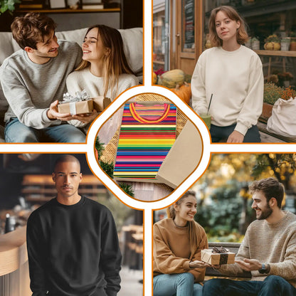 Mexican Serape Pattern Sweatshirt, 3D All Over Print Southwestern Aztec-Inspired Crewneck Pullover for Men Women, Mexican Style Gift - Netecom