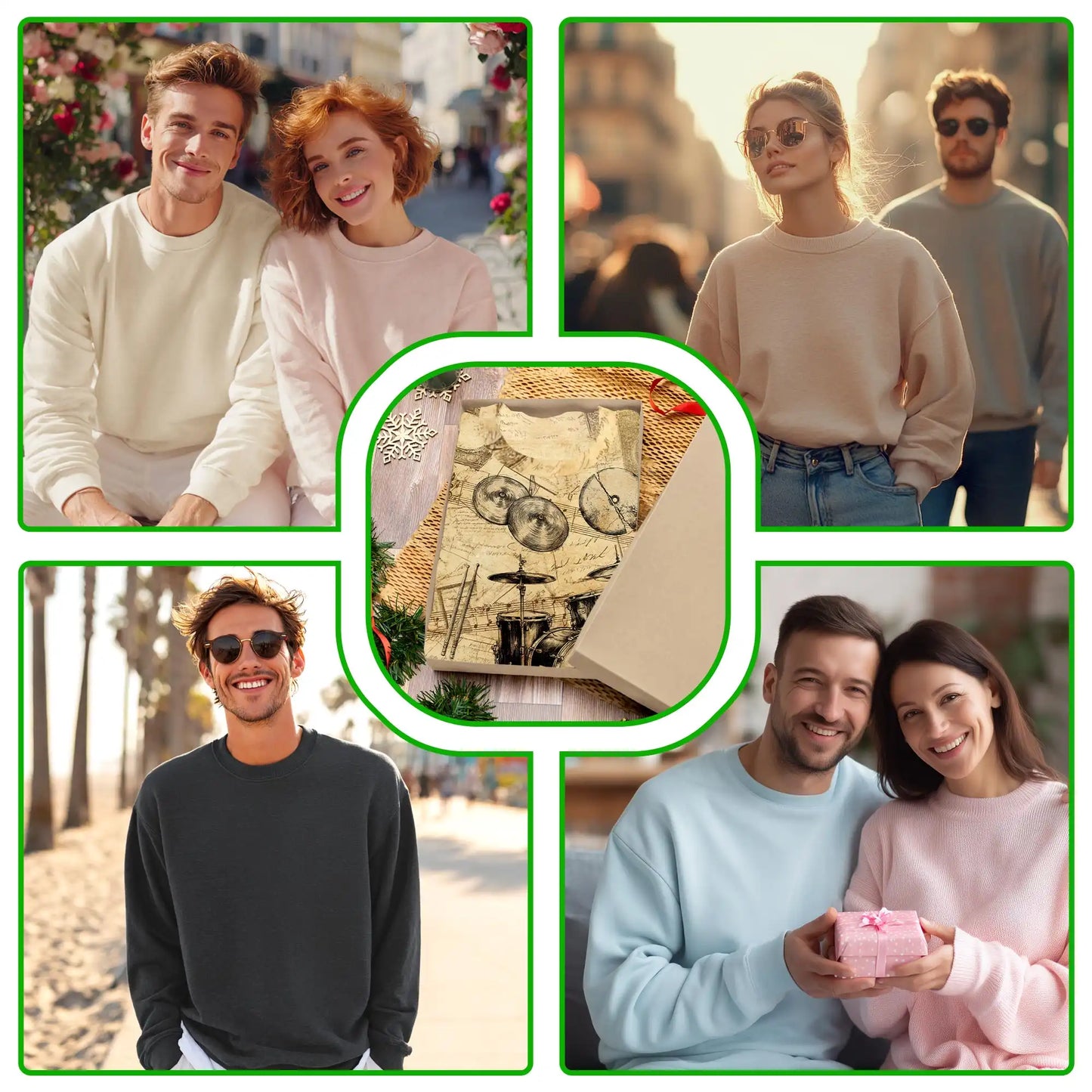 Drum Sweatshirt, 3D All Over Print Musical Instrument Crewneck Pullover for Men Women, Drummer Music Lover Gift - Netecom