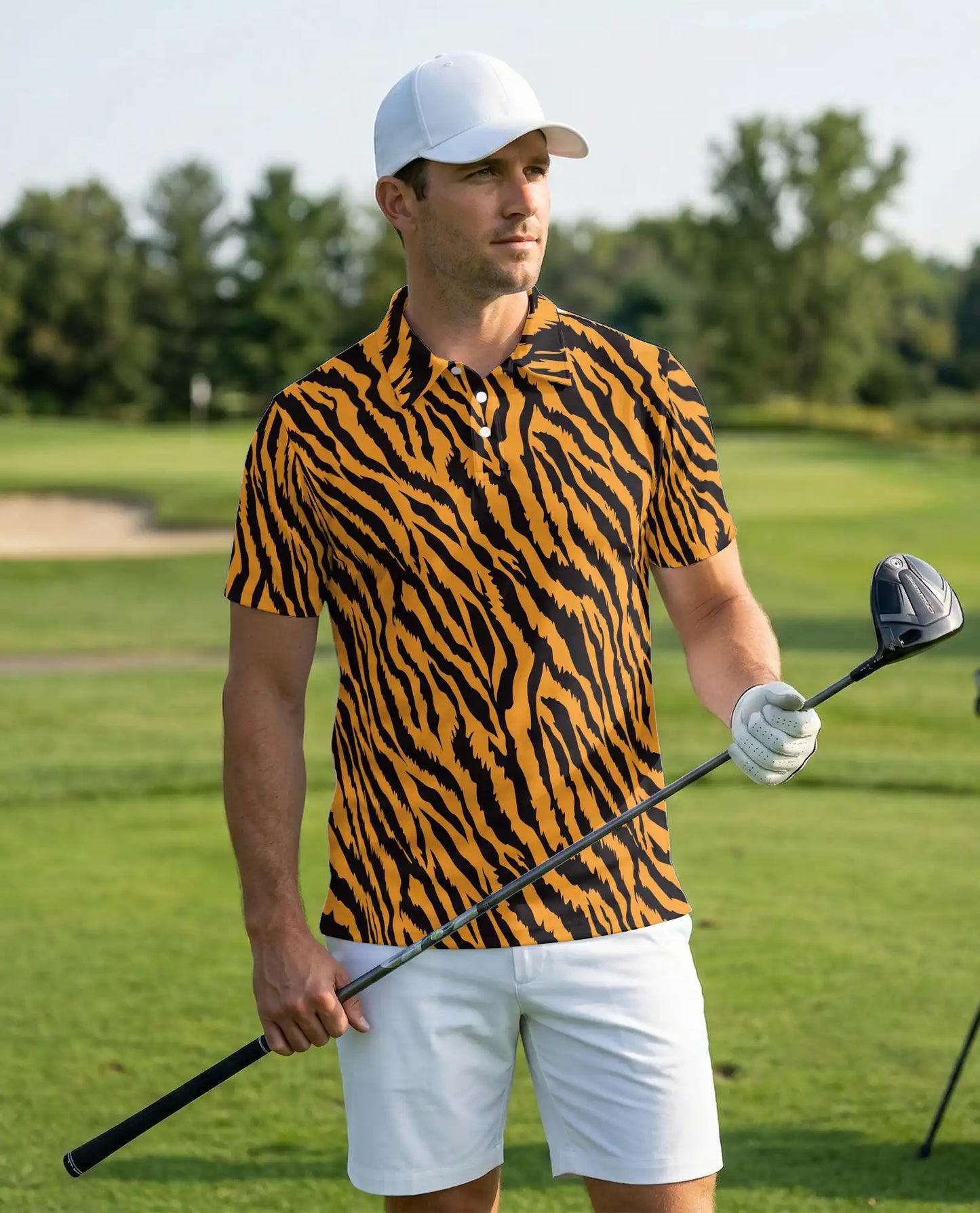 Tiger Stripe Polo Shirt – Wild Animal Print | Netecom