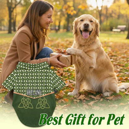 Ireland St Patrick’s Day Hawaii Dog and Owner Matching Retro Style Button Shirts