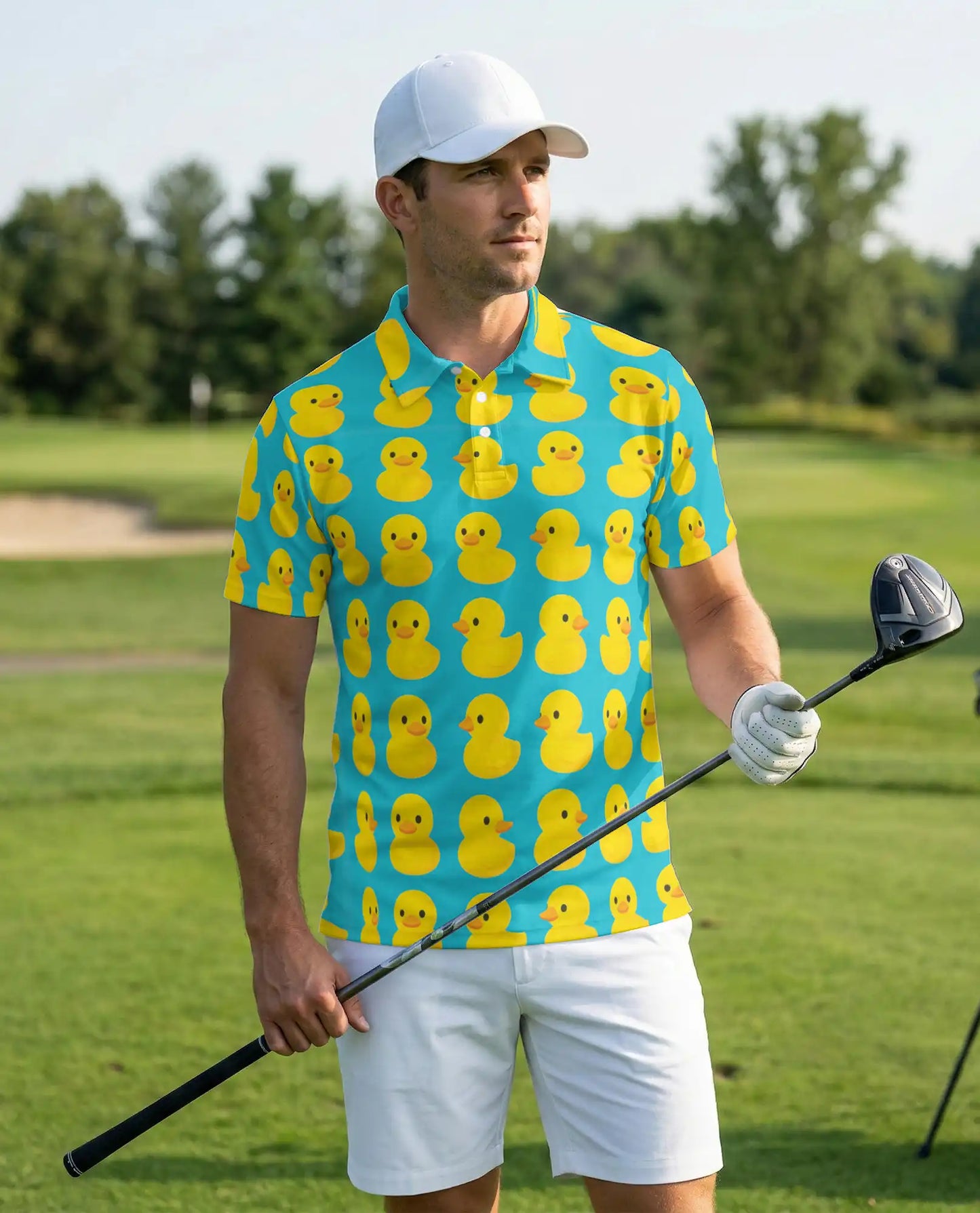 Rubber Duck Polo Shirt – Cute Yellow Duck Pattern | Netecom