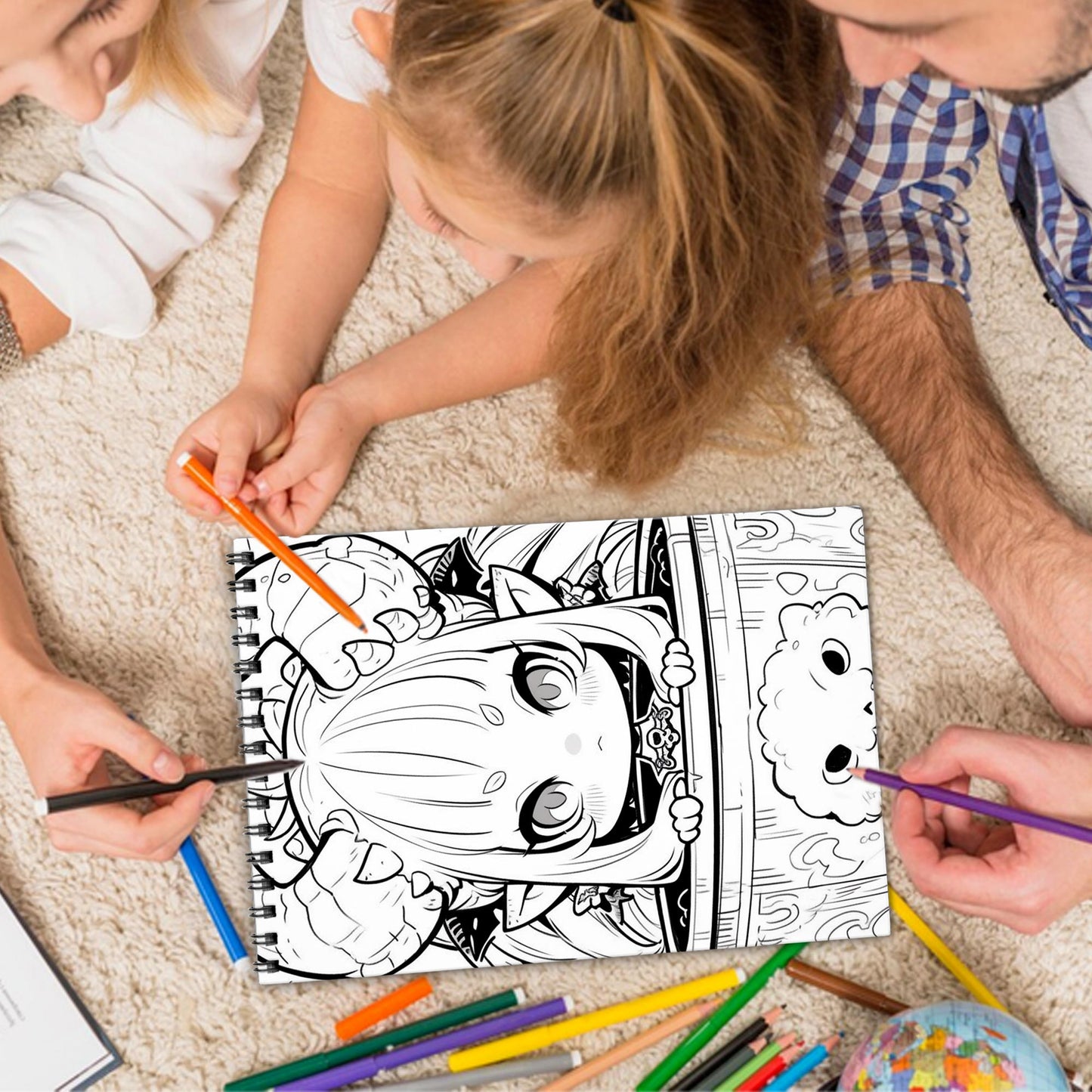 Creepy Kawaii Spiral Bound Coloring Book, Spooky Yet Cute Illustrations for a Unique Art Experience, Ideal for Fans of Kawaii and Creepy Cute Styles