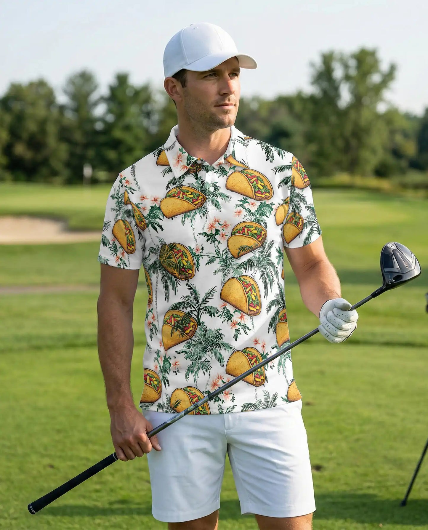 Funny Taco Tropical 3D Polo Shirt for Men – Hawaiian Food Lover Style | Netecom