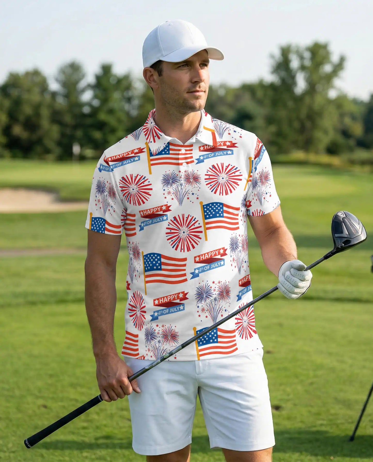 4th of July Fireworks Polo Shirt | Netecom