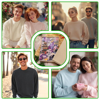 Japanese Landscape Sweatshirt, 3D All Over Print Traditional Scenery Crewneck Pullover for Men Women, Japanese Art Lover Gift - Netecom