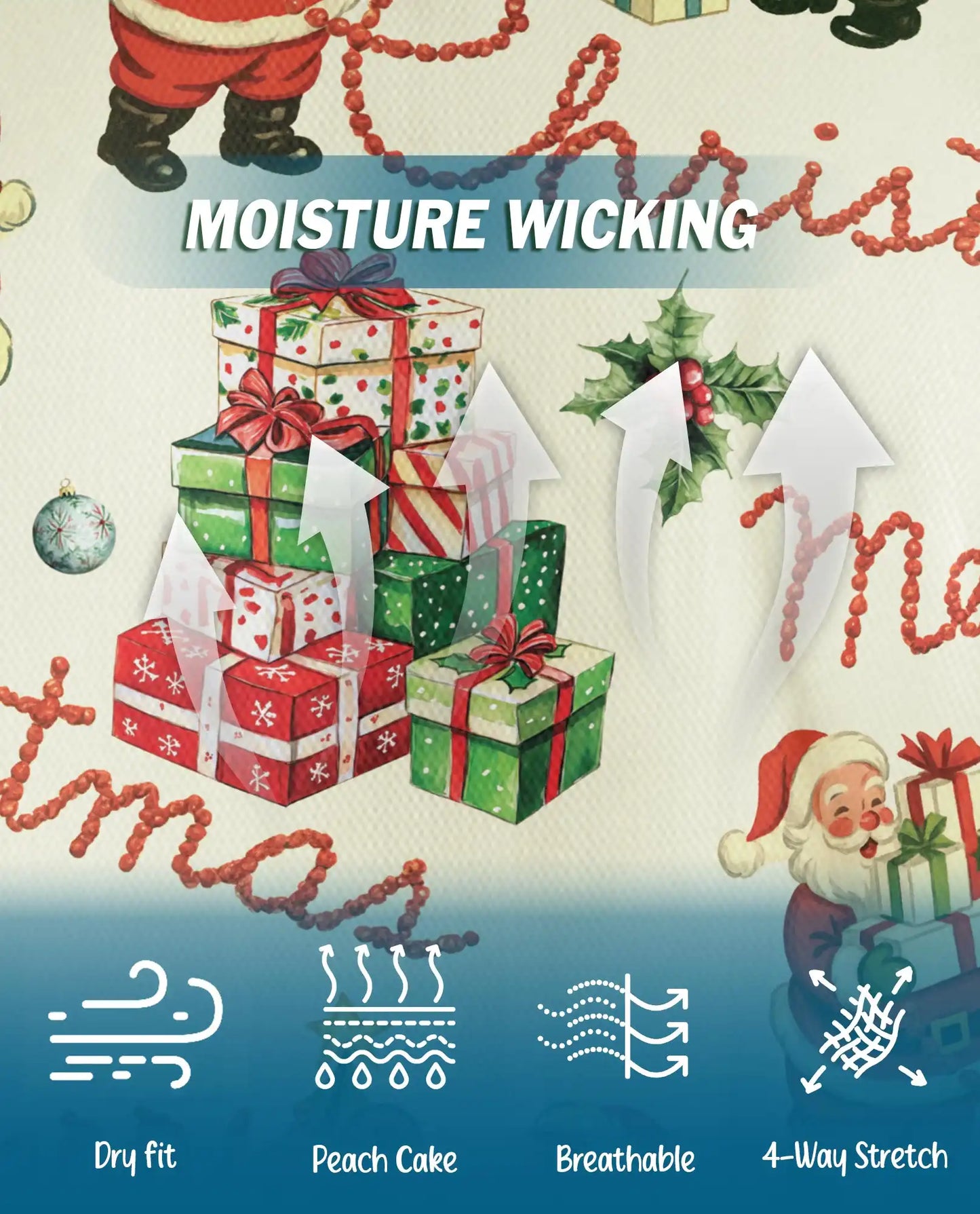 Vintage Merry Christmas 3D Polo Shirt for Men – Retro Santa Holiday Style | Netecom