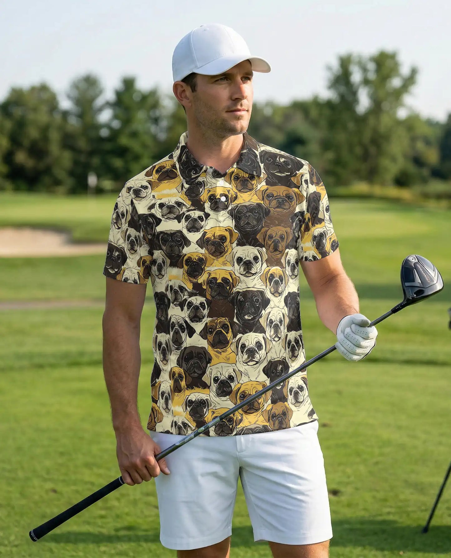 Pug Dog All Over Print Polo Shirt | Netecom