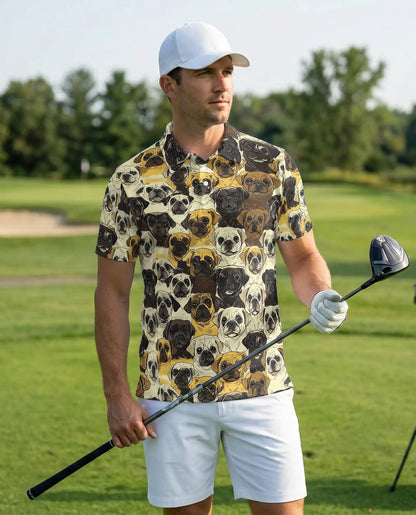 Pug Dog All Over Print Polo Shirt | Netecom