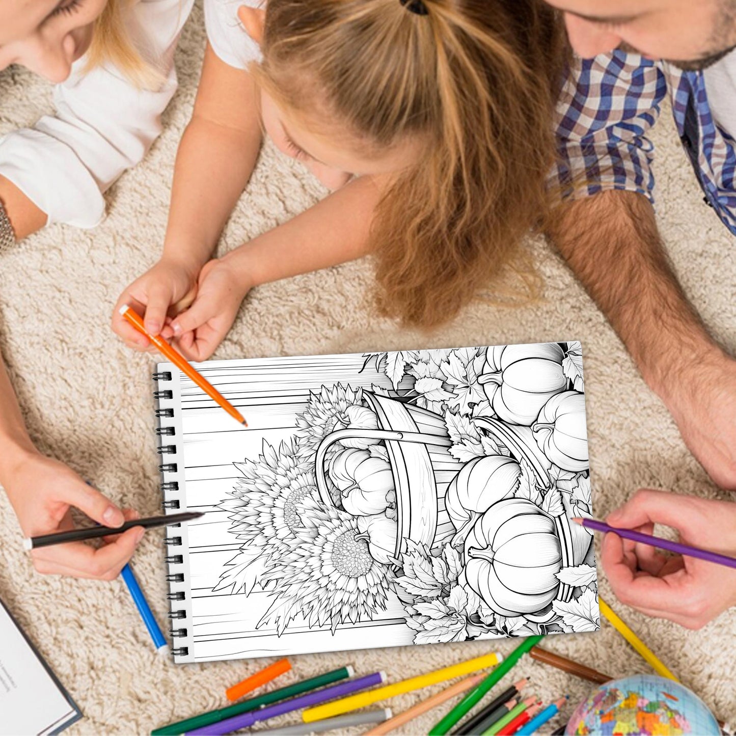 Thanksgiving Spiral Bound Coloring Book, Cosmic Galaxy Queen Scenes for a Stellar and Majestic Art Adventure, Great for Fans of Space and Fantasy