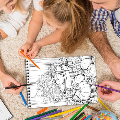 Thanksgiving Spiral Bound Coloring Book, Cosmic Galaxy Queen Scenes for a Stellar and Majestic Art Adventure, Great for Fans of Space and Fantasy