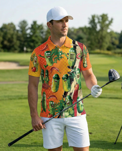 Funny Pickle Polo Shirt – Spicy Food Style | Netecom