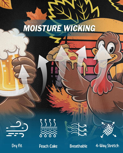 Funny Thanksgiving Turkey Polo Shirt for Men – Holiday Pattern Style | Netecom